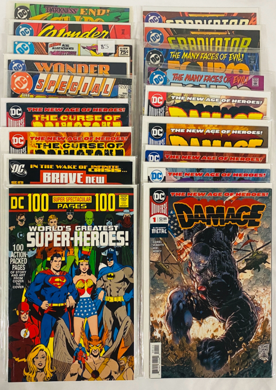 18 Vintage to Newer Various DC Comics, Includes Damage, Eradicator, and More