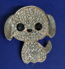 5 Adorable Dog Brooches Rhinestone/ Enamel Approximately 1.5 inch each - 2