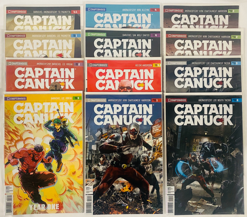 12 Chapterhouse Captain Canuck Comics, Various Runs, 2017-2020; Includes One Issue Signed by Writer Kalman Andrasofszky