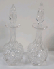 James Dixon & Sons 5pc. Crystal & Silverplate Cruet Set . Small Chip on one glass stopper - 4