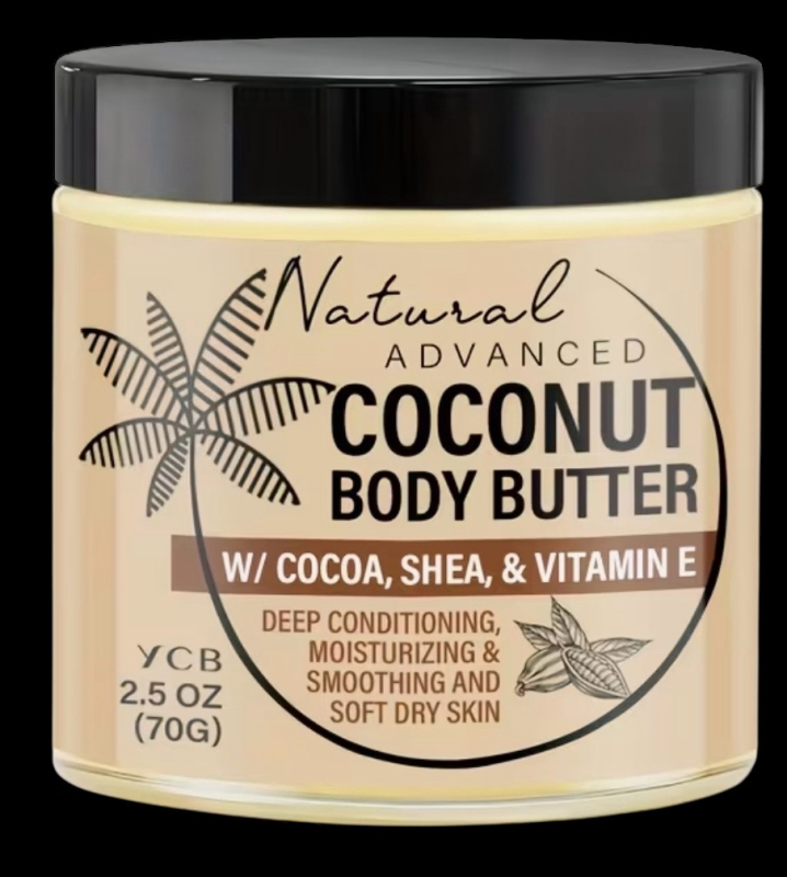 New Coconut Cocoa Body Butter 2.5oz Advanced Hydrating Body Butter YCB Deeply Hydrates & Smooths Dry Skin Rich in Shea Butter Vitamin E & Honey Non-Greasy Radient Finish Scent-Free Stock photos added Ex 2028 04 01