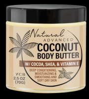 New Coconut Cocoa Body Butter 2.5oz Advanced Hydrating Body Butter YCB Deeply Hydrates & Smooths Dry Skin Rich in Shea Butter Vitamin E & Honey Non-Greasy Radient Finish Scent-Free Stock photos added Ex 2028 04 01