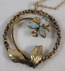 12K (1/20) Gold Filled Pendant w/Chain & Earring Set . Marks on Pendant and Earring , No Marks on Chain . Chain measures 22" - 2