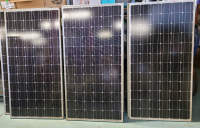 10 Amerisolar Photovoltaic Mudule Solar Panels , Rated Max. Power 180W . Model Type : AS-5M36-180W . Untested , As Is . 10 Panels - Each Panel Measures 31 &frac34;"&times;62" . Panels have been outdoors