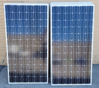 10 Amerisolar Photovoltaic Mudule Solar Panels , Rated Max. Power 180W / 185W Mix . Model Type : AS-5M36-180W . Untested , As Is . 10 Panels - Each Panel Measures 31 &frac34;"&times;62" . Panels have been outdoors
