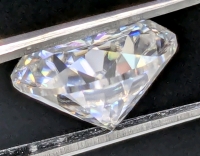 New 5.0ct Moissanite Lab Diamond, Brilliant Cut, GH - VVS1, GRA Report, Tests Positive with Diamond Tester (More Brilliant Than a Diamond)