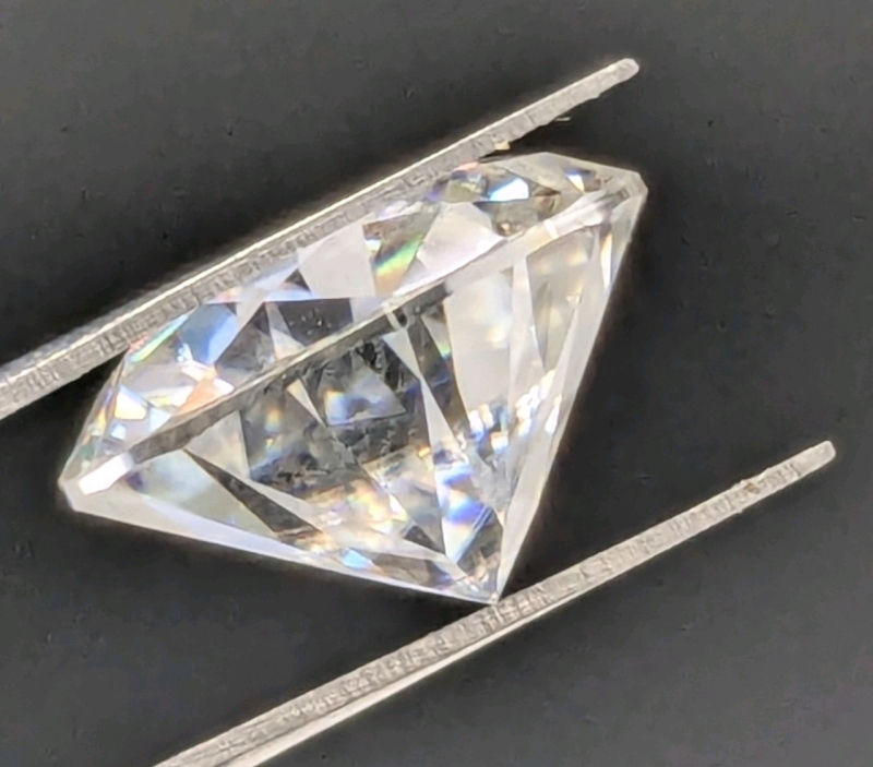 New 6.0ct Moissanite Lab Diamond, Brilliant Cut, GH - VVS1, GRA Report, Tests Positive with Diamond Tester (More Brilliant Than a Diamond)