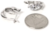 New Platinum Plated 1.0ct Marquise Cut Simulated Diamond Leverback Earrings for Pierced Ears - 3