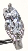 New Platinum Plated 1.0ct Marquise Cut Simulated Diamond Leverback Earrings for Pierced Ears - 5