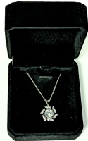 New Platinum Plated 2.0ct Simulated Diamond Necklace, Chain Adjustable 20" to 22" Long
