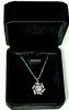 New Platinum Plated 2.0ct Simulated Diamond Necklace, Chain Adjustable 20" to 22" Long