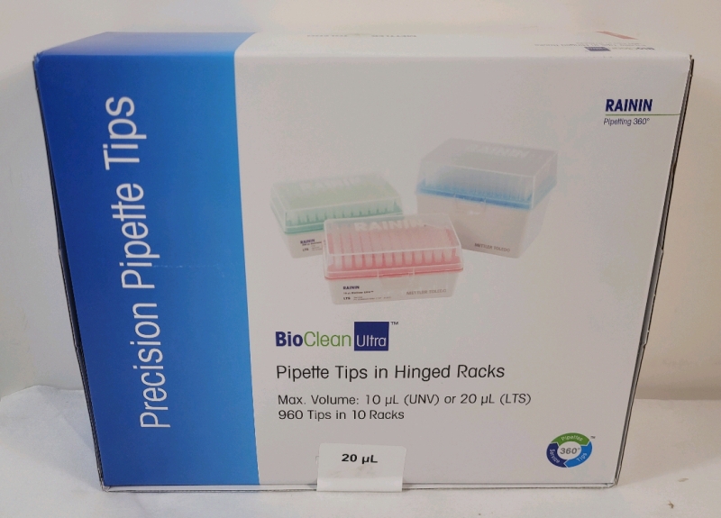 New , Sealed - Mettler Toledo Precision Pipette Tips RT LTS 20uL FL 960a/10