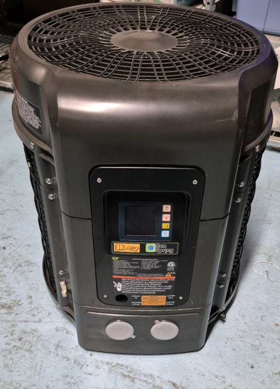 As Is Sun Spring Heatpump for Above Ground Pools Model SUN05_NA - 18" Diameter & 22" Tall