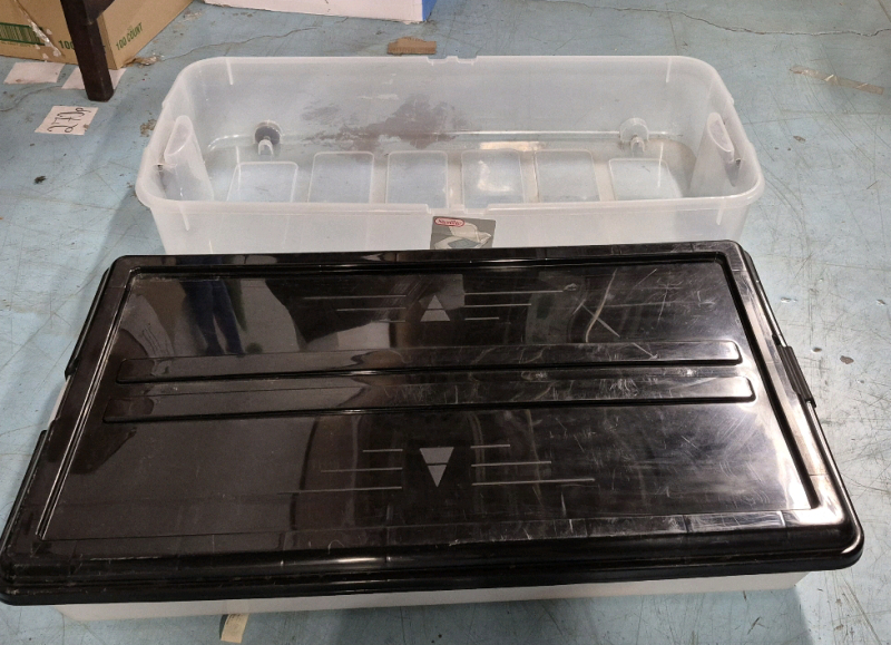2 Plastic Storage Bins