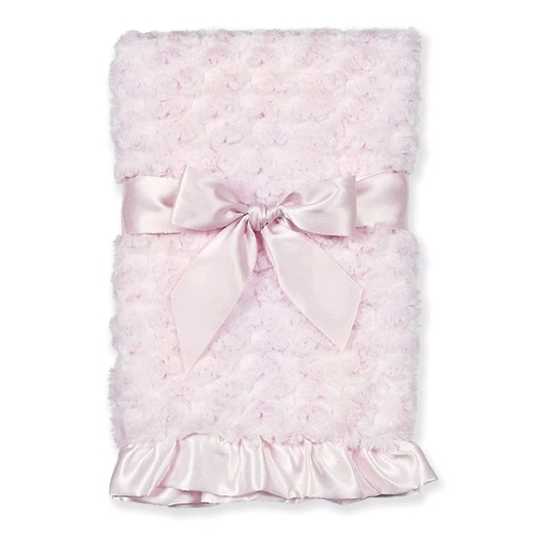 New Bearington Baby Pink Swirly Snuggle Blanket - 32 x 32"