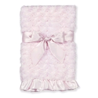 New Bearington Baby Pink Swirly Snuggle Blanket - 32 x 32"