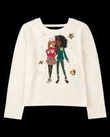 New sz 7/8 Children's Place Girls Sequin Graphic Top