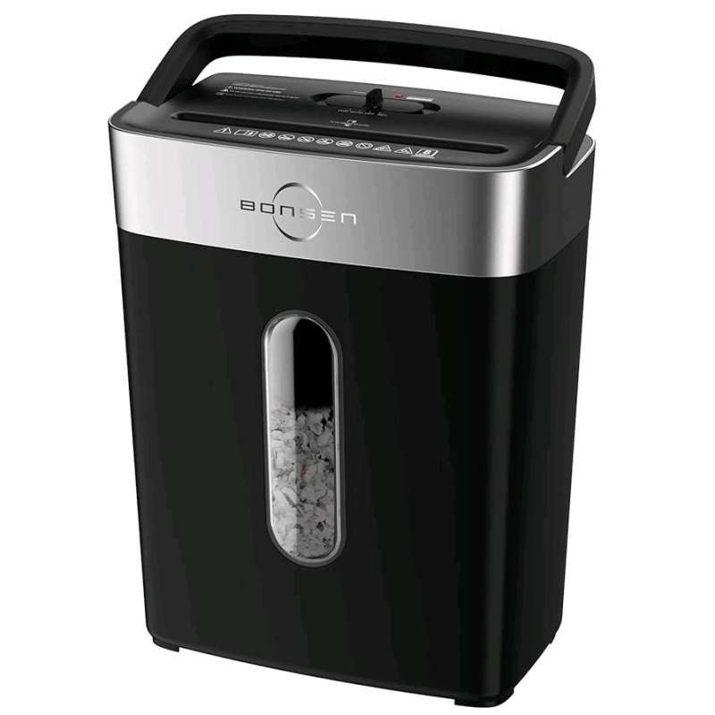 New BONSEN Shredder for Home Office, 8-Sheet Crosscut Credit Card Shredder. Retails for $109