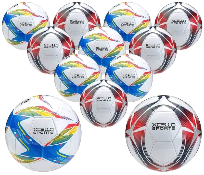 12 New Xcello Sports Size 5 Soccorballs with Pump. Retails for over $140