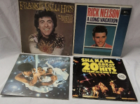 4 Vintage 1950's LP's, Records - Frankie Valli, Rick Nelson, Shanana, & Boney M.