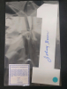 Johnny Bower Signed #1 w/COA from A.J. Sports World . Measures 3"&times;11 &frac34;"