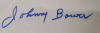 Johnny Bower Signed #1 w/COA from A.J. Sports World . Measures 3"&times;11 &frac34;" - 2