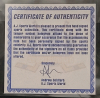 Johnny Bower Signed #1 w/COA from A.J. Sports World . Measures 3"&times;11 &frac34;" - 3