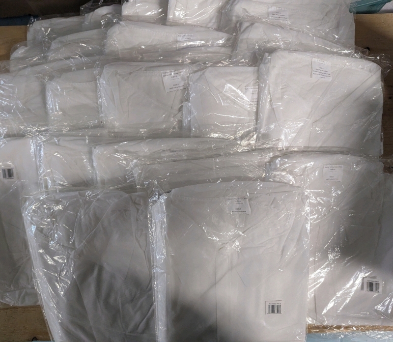22 New Size XL Forcefield White Labcoats. 024-PPLC-XL. Retails for $122