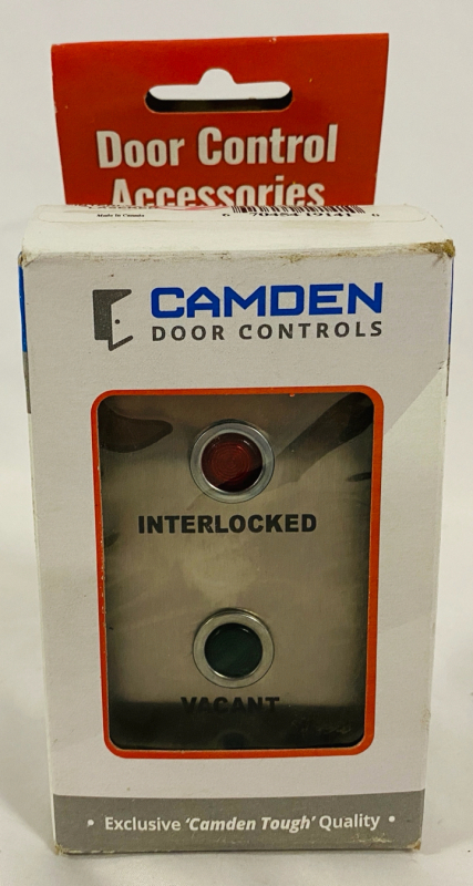 New Camden Door Controls CX-LED2/RG Cust - Interlocked & Vacant Lasered Door Control - Retails for over $50.00!