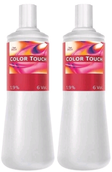 2 New WELLA Professionals COLOR TOUCH Hair Colour Developer Emulsion 1.9%, 1L Each, EXP08/2037