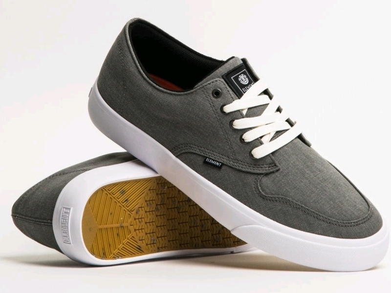 New Size 12 Men's ELEMENT Topaz C3 Canvas Heather Grey Sneakers, Retails $85!