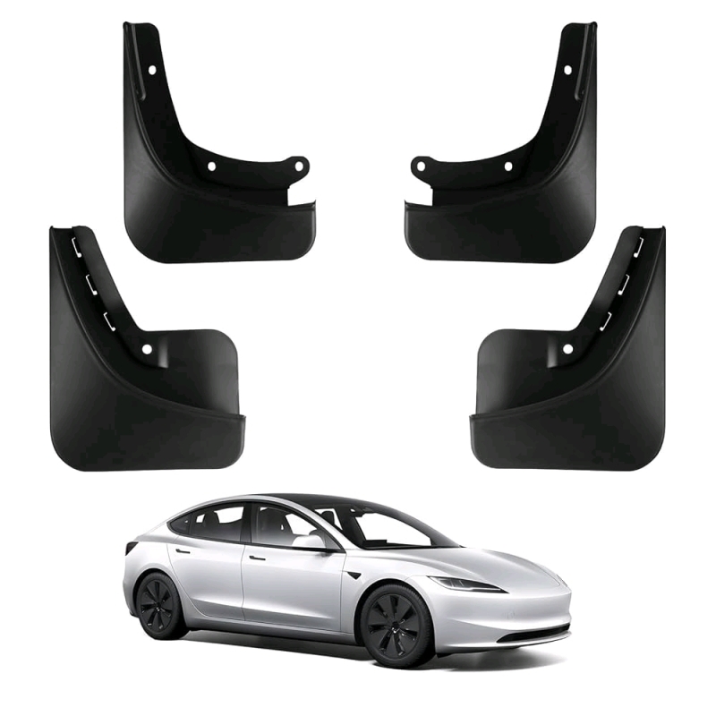 New in Box | BASENOR 2024 Tesla Model 3 Highland All Weather Mud Flaps Splash Guards Fenders No Drilling No Tape Required (Set of 4)