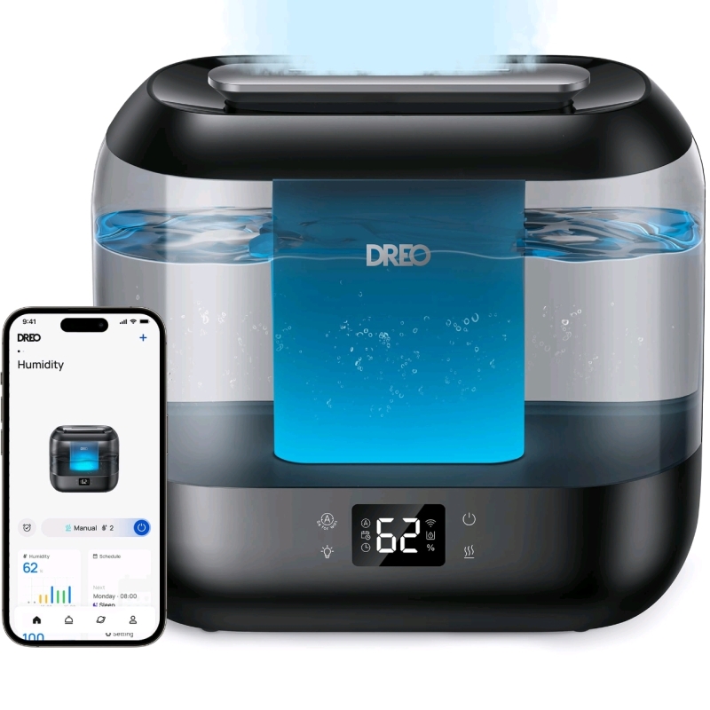 New in Box | DREO 4L 28dB Quiet Top Fill Cool Mist Humidifier with Oil Diffuser & Nightlight, Model DR-HHM001S, Retails Over $65!