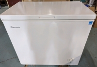 As New Fridgemaster 7 Cubic Foot Chest Freezer. Measures 20.5" (depth) by 35" (wide) by 33" (height)