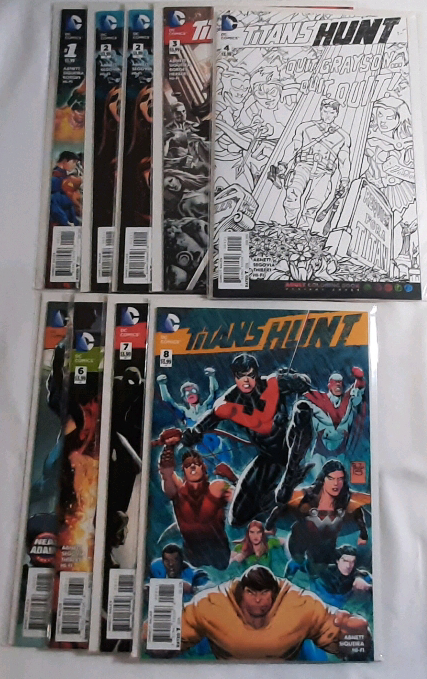 High Grade DC Titans: Hunt (2015) #1-8, Includes #2 Duplicate (Complete Run)