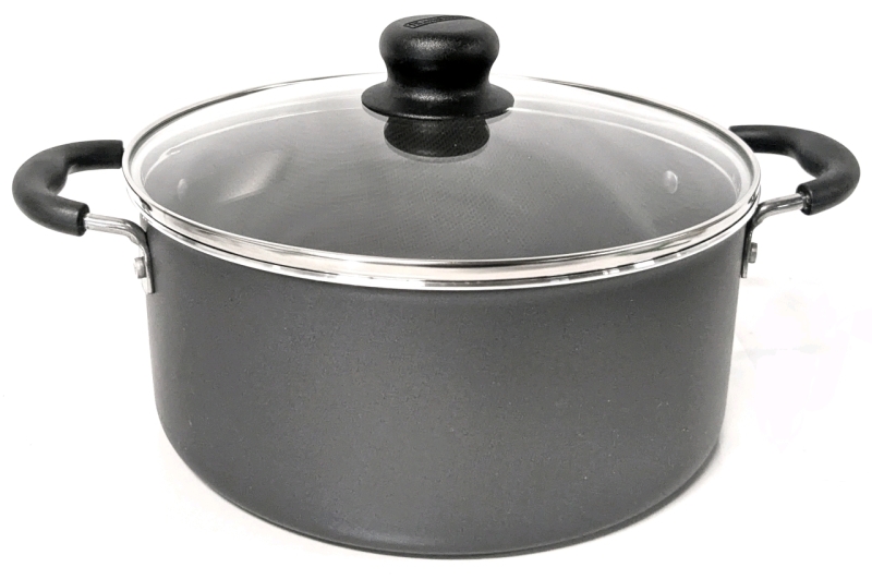 New TRAMONTINA Brazil Non-Stick 3,8L 9" Pot with Tempered Glass Lid