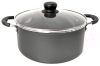 New TRAMONTINA Brazil Non-Stick 3,8L 9" Pot with Tempered Glass Lid