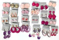 Pretty in Pink (+ Peach!) : Assorted Matched Pairs of Earrings for Pierced Ears, Up to 2.65" Long