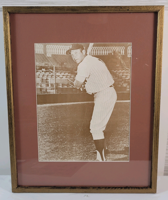 Mickey Mantle Framed Print . Frame measures 17"&times;21"