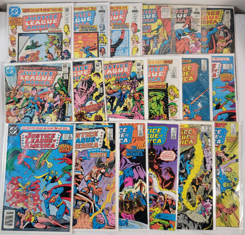 DC Comics 1982-86 Justice League of America No.207 - No.254 , Not A Complete Run . 18 Issues