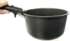 New CAROTE Nonstick Detachable Cookware in Black : Universal Detachable Handle, Frying Pan 8.4"D &times; 2.15" Deep, Pot 7.6"D &times; 3.5" Deep, Pot 8.4"D &times; 4.2" Deep + 8.4"D Glass & Silicone Lid + 2&times; Fridge Lids 7" - 7.75" Diameter - 4