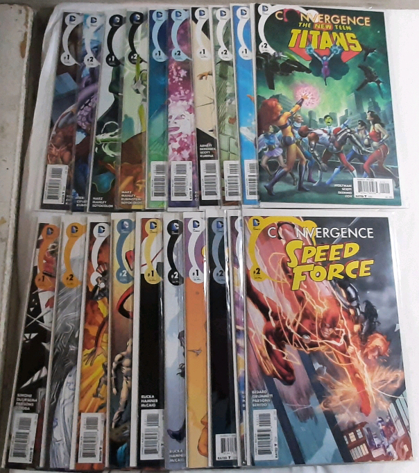 High Grade DC Convergence (2015) Mini Series, Including Justice League, Justice League International, Justice League of America, Justice Society of America, The New Teen Titans, Nightwing & Oracle, Plastic Man & The Freedom Fighters, The Question, Shazam,