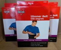 3 New Valeo Slimmer Belt with Built-In Massaging Magnets And Soft And Durable Neoprene For Comfort, 1 Size Fits Most, Black, VA7630BK