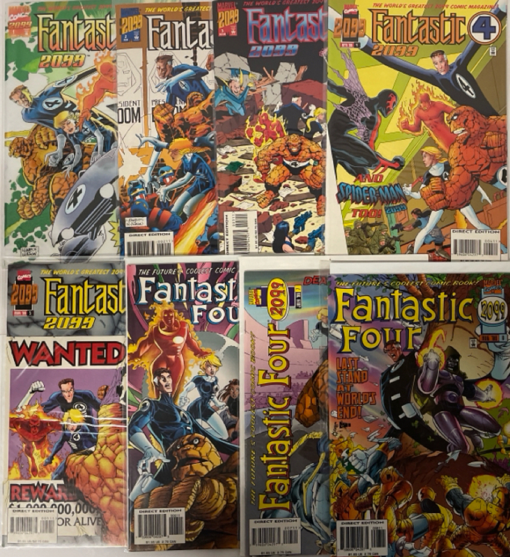 8 Marvel Comics | Fantastic Four 2099 | #1-8 Consecutive Run | All Comics Bagged and Boarded | Very Good or Higher Ungraded Condition