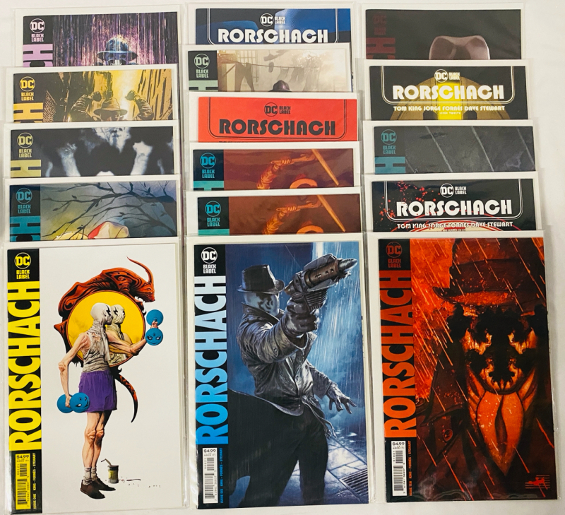 [Complete Run] 16 DC Black Label Rorschach Comics (2021) Issues #1-12 - Includes Duplicate and Variants