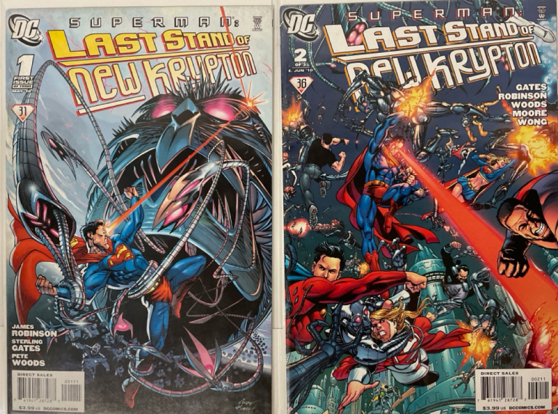 2 DC Comics | Superman and the Last stand of Krypton 2010 | #31 & #36 | All Comics Bagged and Boarded | Very Good or Higher Ungraded Condition