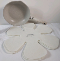 New - Carote 9.5" Non-Stick Fry Pan (granite color) & Four (4) Pan Protectors