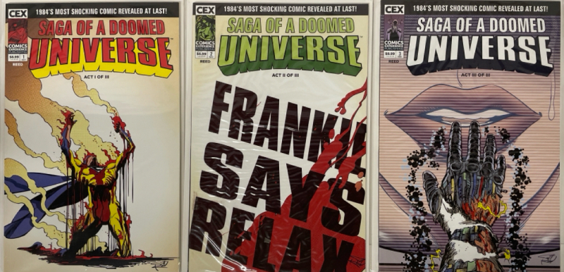 3 CEX Comics 1984| Saga of a Doomed Universe | #1-3 Complete Run | All Comics Bagged and Boarded | Very Good or Higher Ungraded Condition