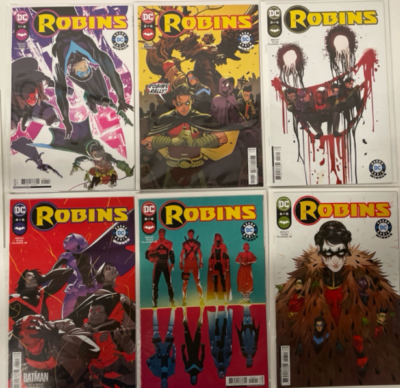 6 DC Comics | ROBINS | #1-6 Complete Run | All Comics Bagged and Boarded | Very Good or Higher Ungraded Condition