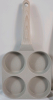 New 4-Piece Carote Kitchen Wares non-stick four egg frying pan, one ladle, two spatulas (granite colour) - 2